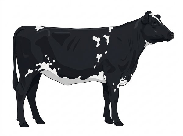 Black with white spots Purebred Maine-Anjou Heifer