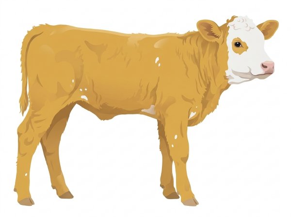 Gold with a white face and a few white spots Purebred Simmental Heifer