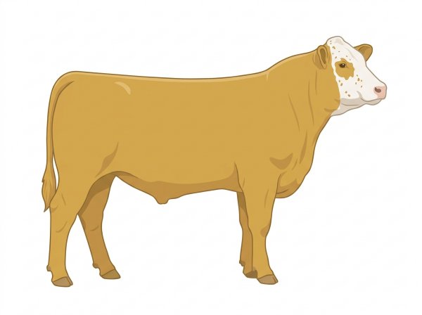 Gold with a white face and ticking in the white Purebred Simmental Steer