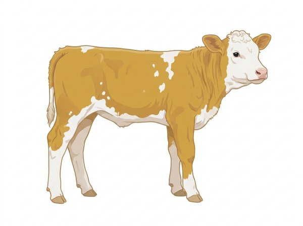 Gold with a white face and white spots Purebred Simmental Steer