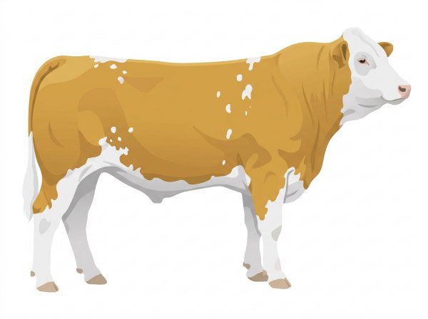 Gold with a white face and white spots Purebred Simmental Steer