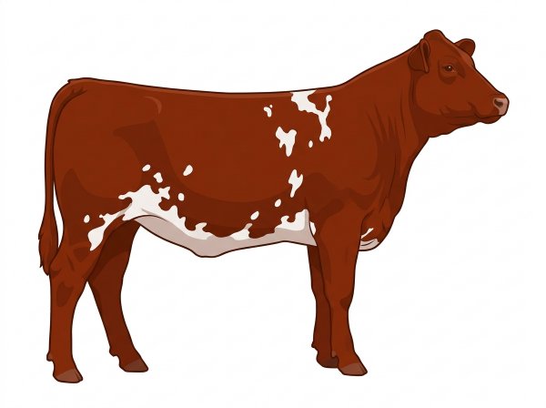 Red with white spots Purebred Simmental Heifer