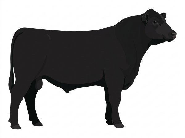 Black Red Angus Cross Bull