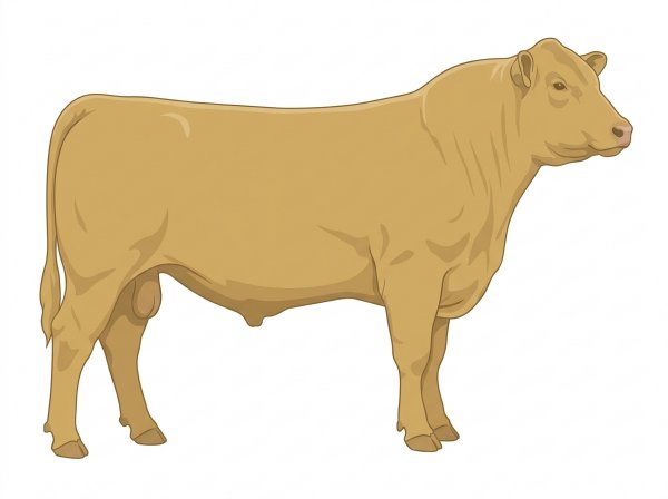Cream Red Angus Cross Bull