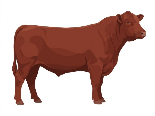 Red Red Angus Bull