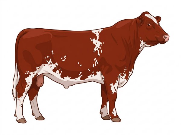 Red Shorthorn Cross Bull