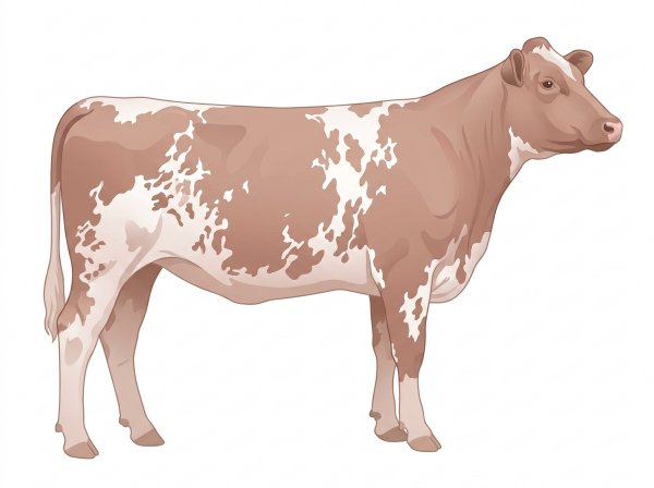Heavy red roan Shorthorn Heifer