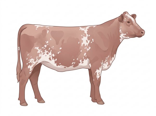 Heavy red roan with a few white spots Shorthorn Plus Heifer