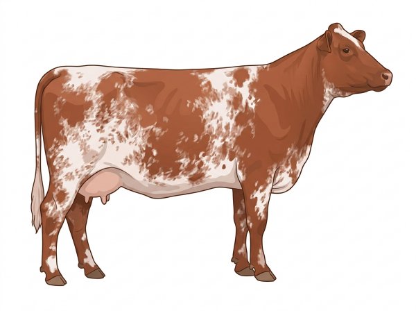 Light red roan Shorthorn Plus Cow