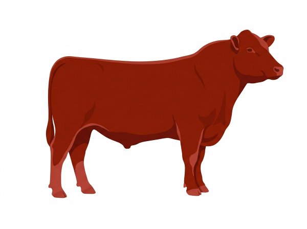 Red Shorthorn Plus Bull