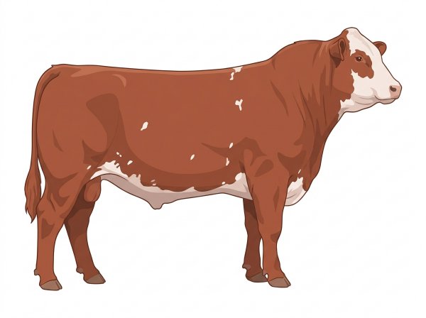 Red roan with a partial white face, a few white spots and ticking in the white Shorthorn Plus Bull
