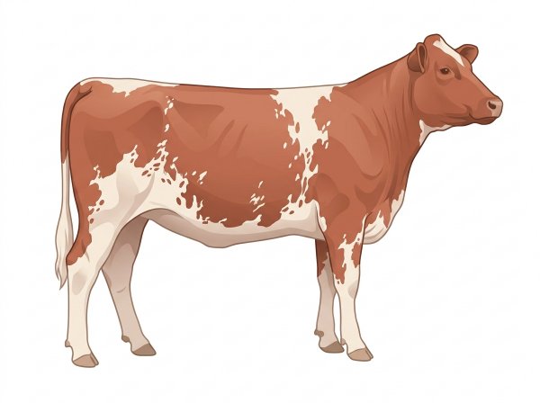Red roan with white spots Shorthorn Plus Heifer