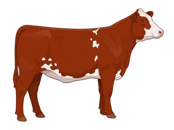 Red with a partial white face and a few white spots Shorthorn Plus Heifer