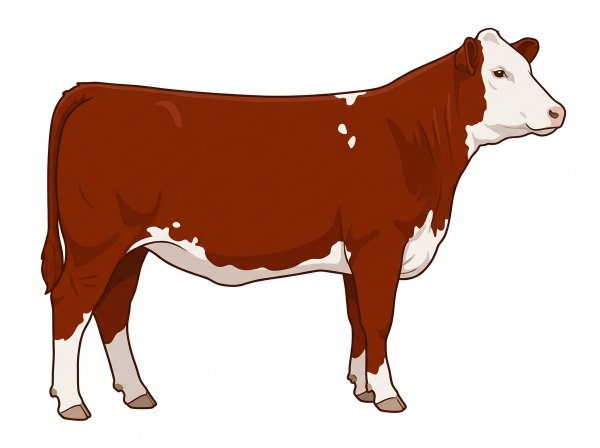 Red with a white face and a few white spots Shorthorn Plus Heifer