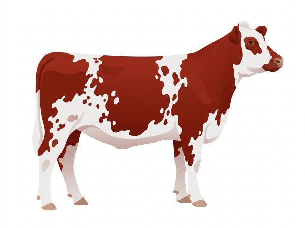 Red with a white face and white spots Shorthorn Plus Heifer