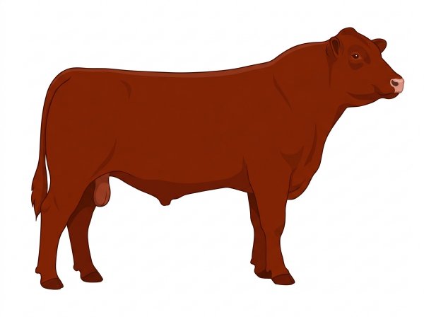 Red Shorthorn Bull
