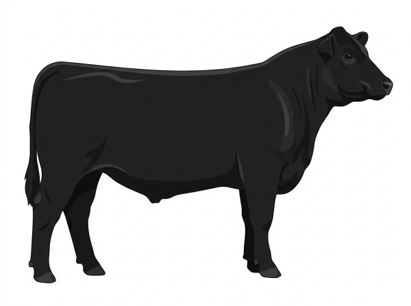 Black SimAngus Steer