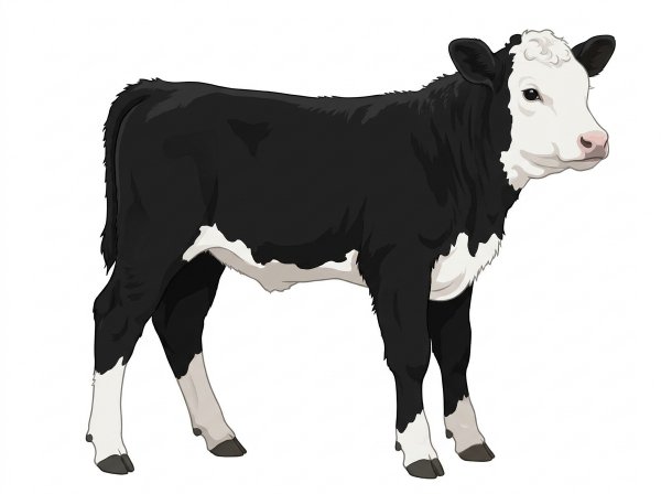 Black with a white face and white in large patches SimAngus Bull