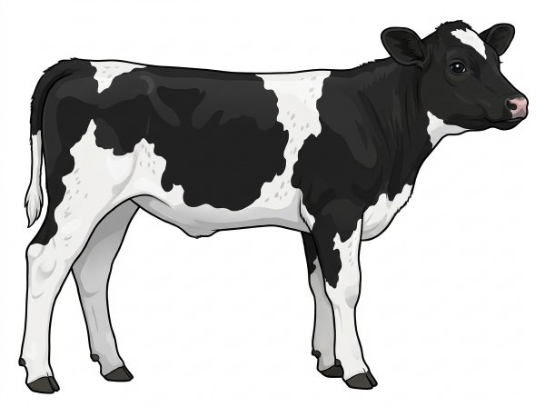 Black with white in large patches and ticking in the white SimAngus Bull