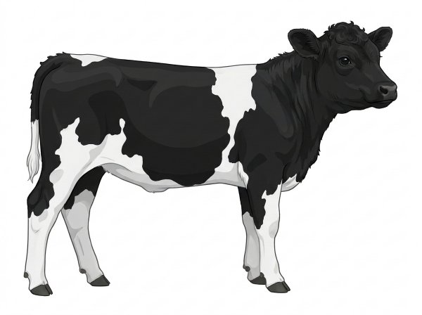 Black with white in large patches SimAngus Bull