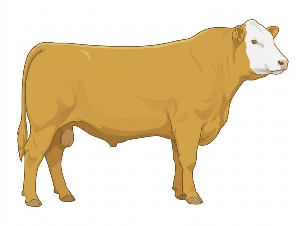 Gold with a white face SimAngus Bull