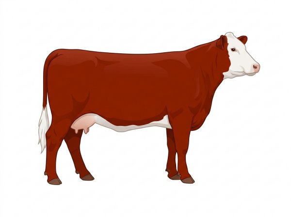 Red with a white face SimAngus Cow