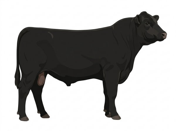 Black Simmental Cross Bull