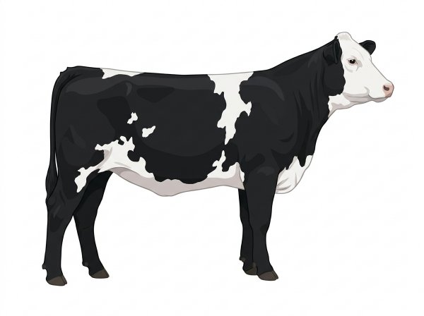 Black with a full white face, white brisket and underline and white in large patches Simmental Cross Heifer