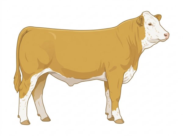 Gold with a white face and ticking in the white Simmental Cross Steer