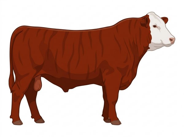 Red with a white face Tigerstripe Bull