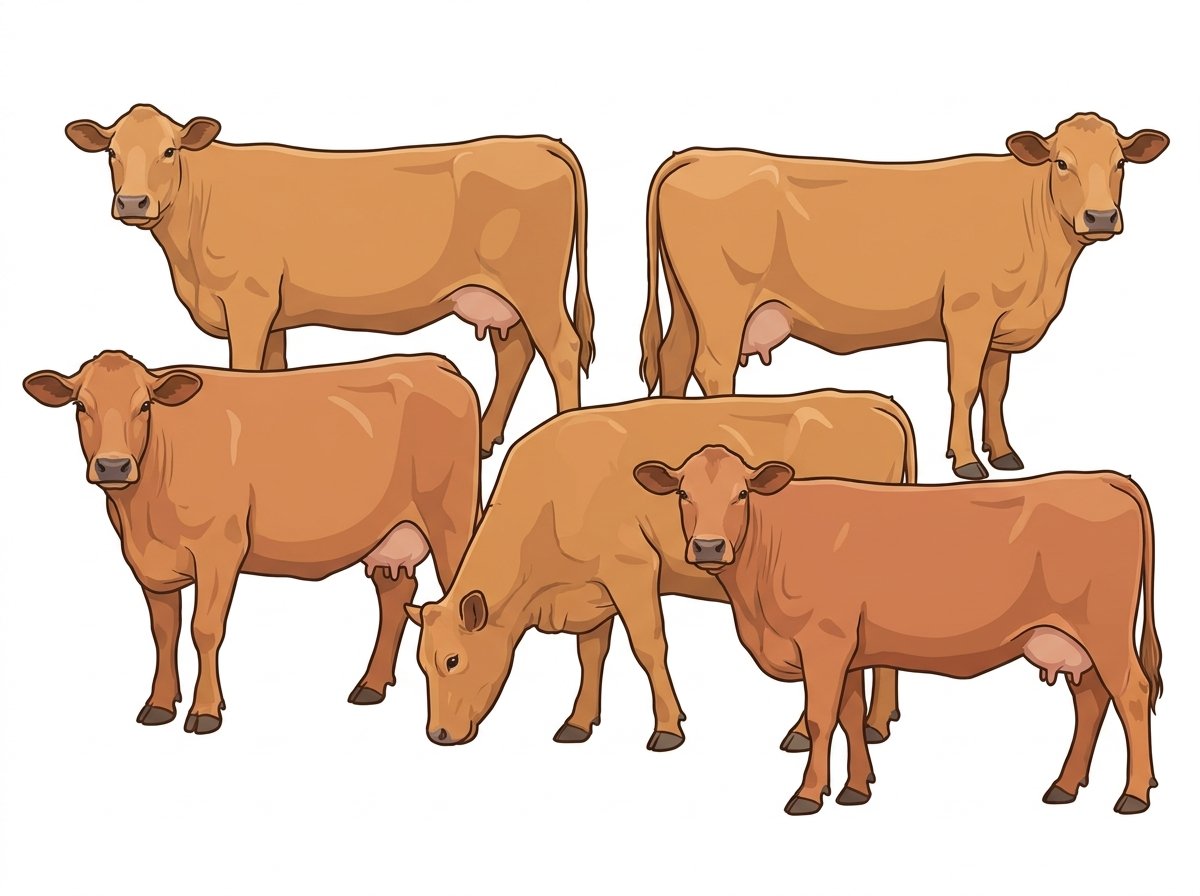 Five Gelbvieh Heifers