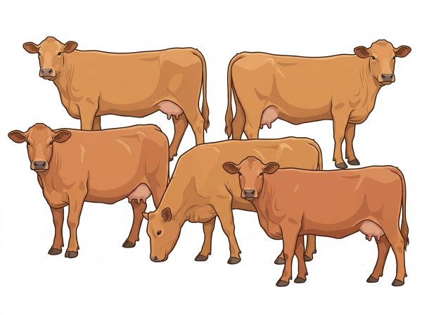 Five Gelbvieh Heifers
