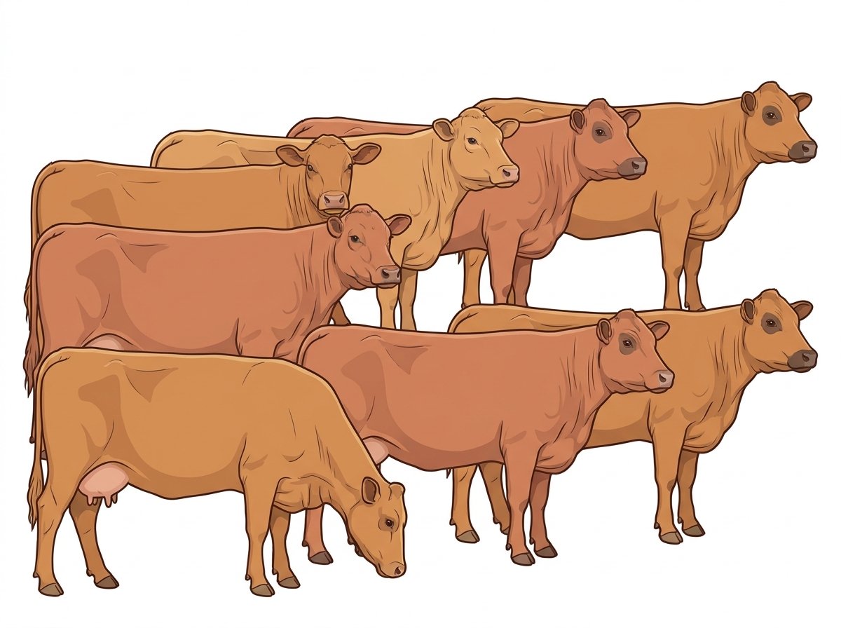 Ten Gelbvieh Heifers