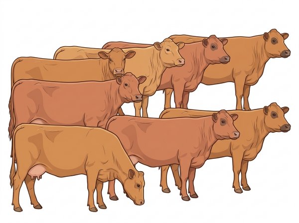 Ten Gelbvieh Heifers